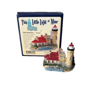 Harbour Lights This Little Light Of Mine Old Mackinac MI Mini Lighthouse #LL106